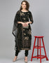 Black Polyester Salwar Suit Chudidar