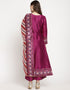 Purple Poly Silk Salwar Suit Palazzo Closure View
