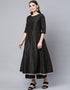 Black Poly Silk Salwar Suit Palazzo Women