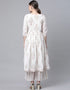 Off White Pure Cotton Salwar Suit Palazzo Closure View