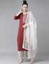 Marron Pure Cotton Suit Palazzo