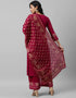 Pink Pure Cotton Suit Palazzo Closure View