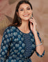 Blue Anarkali Kurti Closure View
