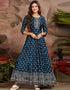 Blue Anarkali Kurti