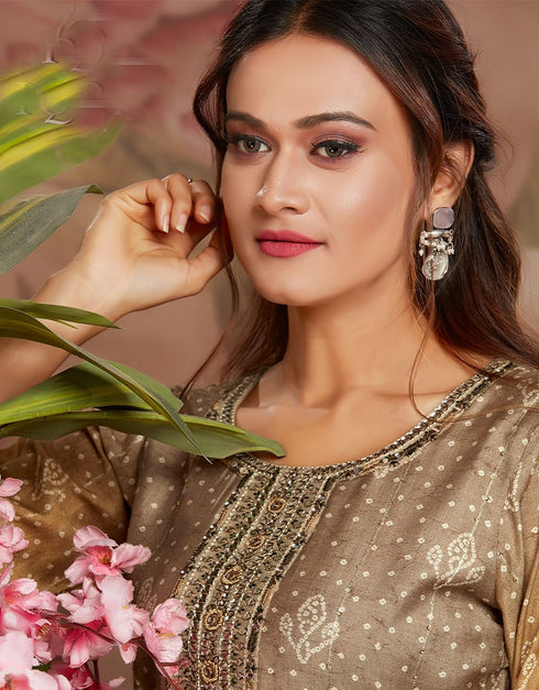 Coco Soft Chanderi With Value Addition Fabric Suit Pant Closure View