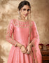 Light Pink Art Silk Anarkali Anarkali Back View