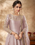 Light Dusty Pink Art Silk Anarkali Anarkali Back View