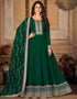 Green Faux Georgette Anarkali Anarkali Closure View
