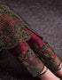 Wine Pant style Suits Soft Net Salwar Kameez in Cording Embroidery & Lace Work Closure View Embroidery Back side View