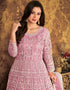 Onion Pink Net Anarkali Anarkali Back View