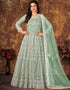 Light Mint Green Net Anarkali Anarkali Closure View