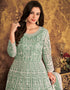 Light Mint Green Net Anarkali Anarkali Back View