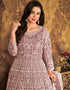 Mauve Net Anarkali Anarkali Back View