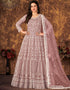 Mauve Net Anarkali Anarkali Closure View