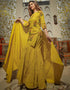 Golden Yellow Cotton Suit Sharara Closure View