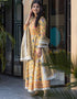 Mustard Cotton Anarkali Pant Closure View