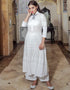 White Cotton Straight Palazzo Women