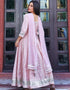 Baby Pink Cotton Anarkali Pant Closure View