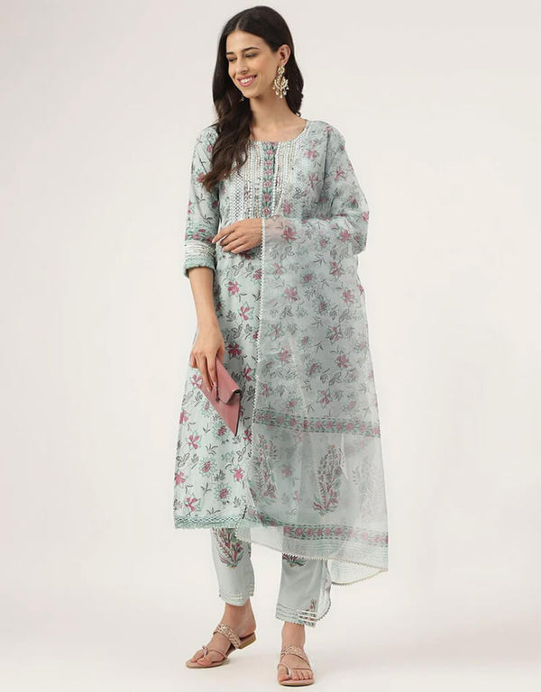 Hit Grey Pure Cotton Straight Pant