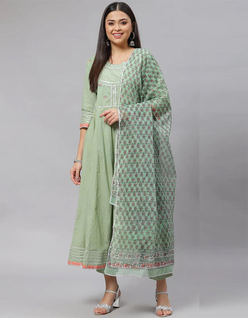 Grey Olive Pure Cotton Dress Pant