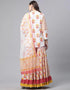 Yellow & White Pure Cotton Salwar Suit Palazzo Closure View