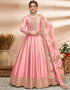 Light Pink Art Silk Anarkali Anarkali