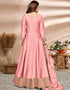 Light Pink Art Silk Anarkali Anarkali Salwar Kameez