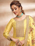 Yellow Art Silk Anarkali Anarkali Back View