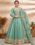 Light Sea Green Art Silk Anarkali Anarkali