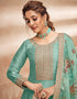 Light Sea Green Art Silk Anarkali Anarkali Back View