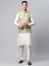 White Kurta Dupion SIlk Pant