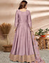 Dusty Purple Art Silk Anarkali Anarkali Salwar Kameez