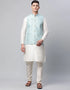 White Kurta Dupion SIlk Pant
