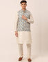 White Kurta Dupion SIlk Churidar