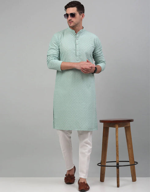 Green Kurta Cotton Pant