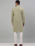 Green Kurta Cotton Pant Closure View