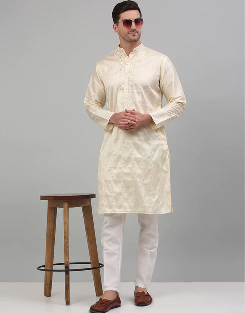 Cream Kurta Cotton Pant