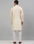Cream Kurta Cotton Pant Closure View