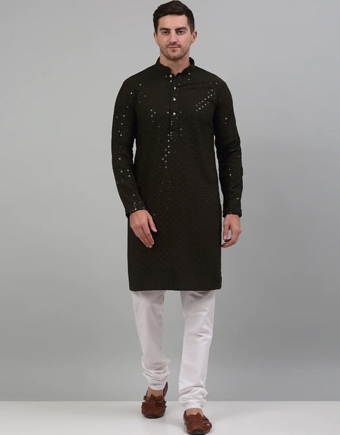 Mehandi black Kurta Cotton Pant
