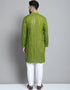 grass green Kurta Rayon Pant Closure View
