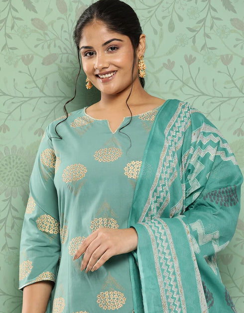 Sky Blue Pure Cotton Straight Pant Women