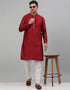 Maroon Kurta Silk Cotton Payjama