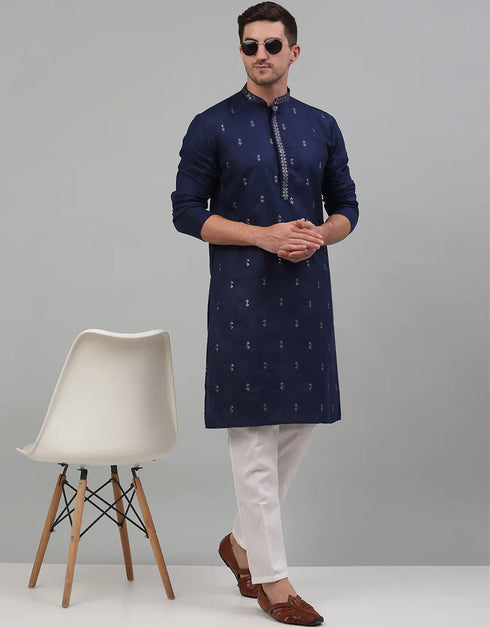 Navy Kurta Cotton Payjama