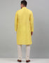 Lemon Kurta Dhupion Silk Churidar Closure View