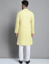 Lemon Light Kurta Pure Cotton Payjama Closure View