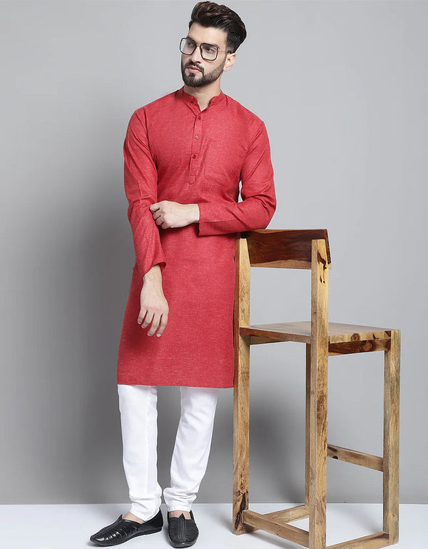 Maroon Kurta Pure Cotton Payjama