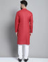 Maroon Kurta Pure Cotton Payjama Closure View