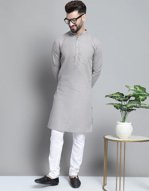 Grey Kurta Pure Cotton Payjama