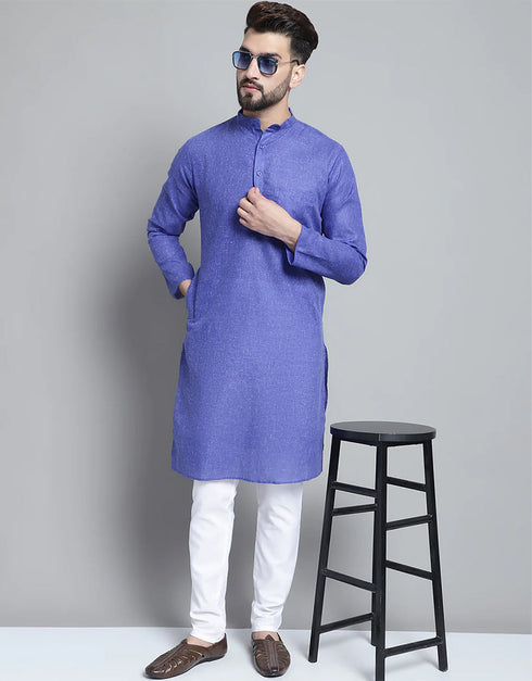 Royal Blue Kurta Pure Cotton Payjama