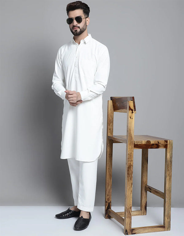 White Kurta Cotton Payjama